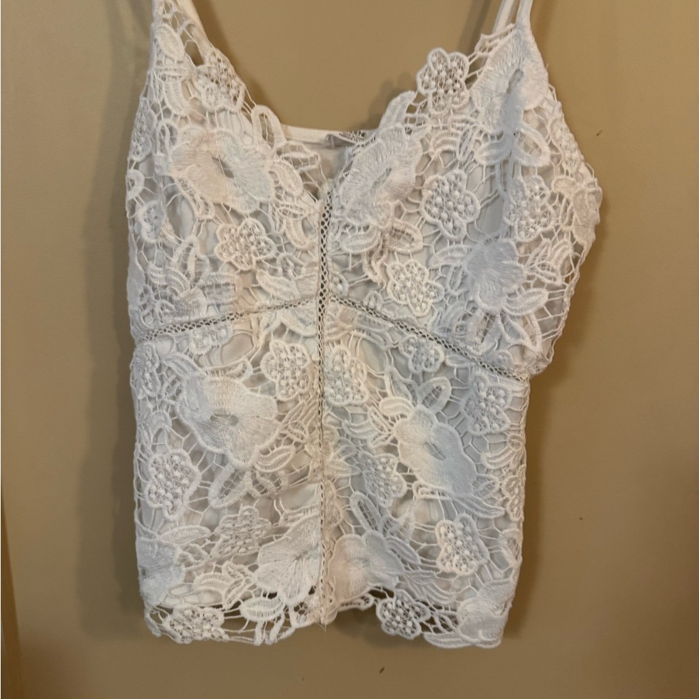 Ardene White Lace Camisole Top